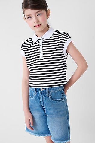 PLAYTODAY Шорты текстильные джинсовые для девочек #1243743