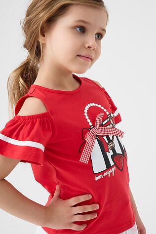 PLAYTODAY Джемпер трикотажный для девочек (футболка) #1243859