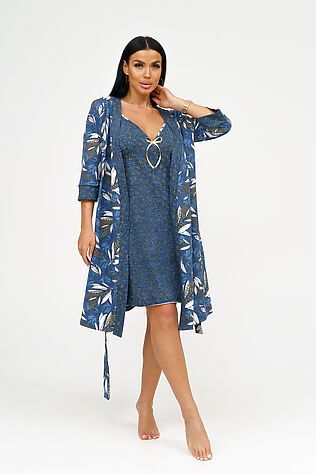 НАТАЛИ Пеньюар с сорочкой Мимоза #1244323