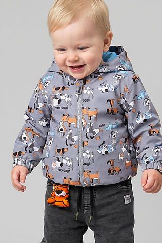 PLAYTODAY Куртка детская текстильная с полиуретановым покрытием для мальчиков (ветровка) #1244449