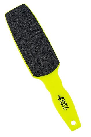 KRISTALLER Mertz Тёрка педикюрная двусторонняя абразивная 100/180 грит / 426, неоновый желтый #1244590