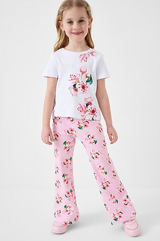 PLAYTODAY Комплект трикотажный для девочек: фуфайка (футболка), брюки #1244609