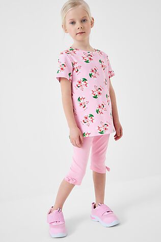 PLAYTODAY Комплект трикотажный для девочек: жакет, фуфайка (футболка), брюки (легинсы укороченные) #1244611