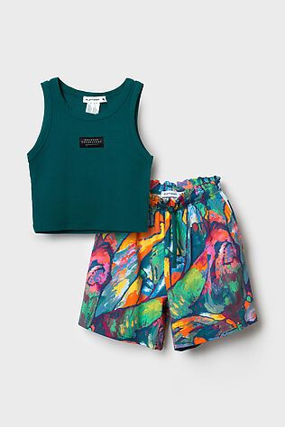 PLAYTODAY Комплект трикотажный для женщин: майка, шорты #1244618