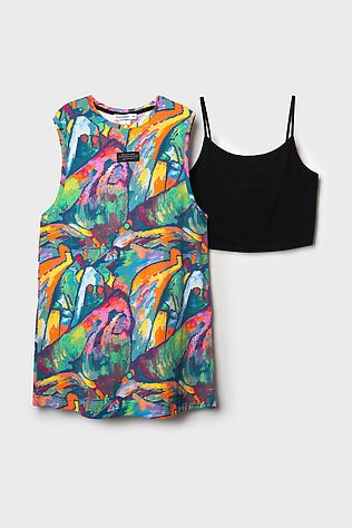 PLAYTODAY Комплект трикотажный: платье, топ #1244620