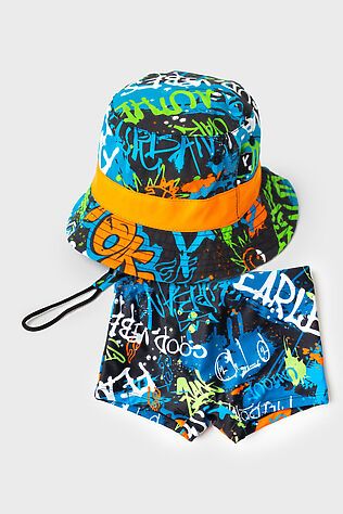 PLAYTODAY Комплект для мальчиков: плавки-шорты трикотажные, панама текстильная #1244637