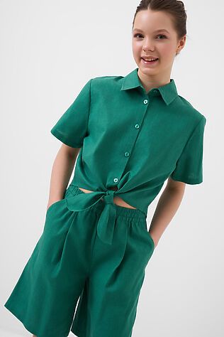 PLAYTODAY Комплект текстильный для девочек: рубашка, шорты #1244709