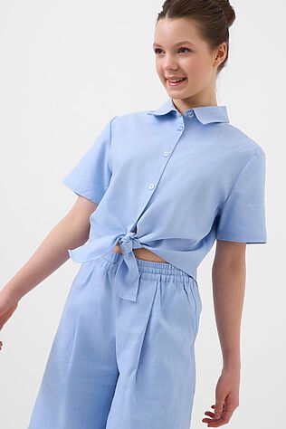 PLAYTODAY Комплект текстильный для девочек: рубашка, шорты #1244858