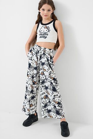 PLAYTODAY Комплект трикотажный для девочек: топ, брюки #1245147