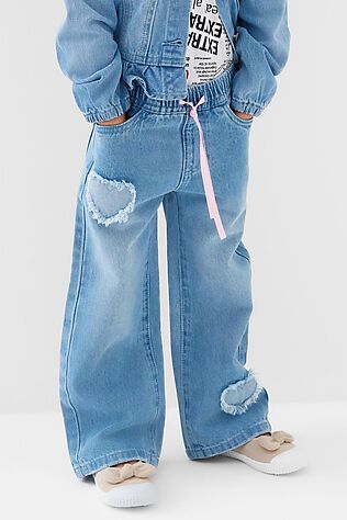 PLAYTODAY Брюки текстильные джинсовые для девочек #1245354