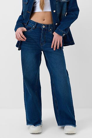 PLAYTODAY Брюки текстильные джинсовые для девочек #1245355