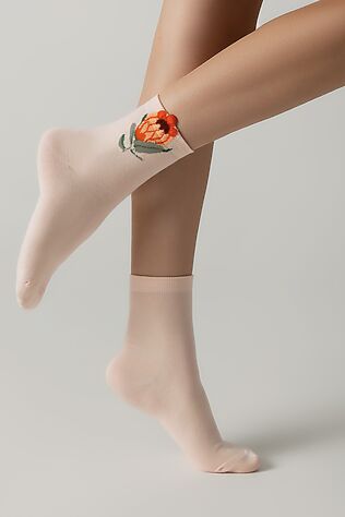 CONTE ELEGANT CONTE CLASSIC Носки женские из хлопка с пикотом «Протея» #1245857