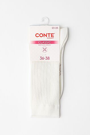 CONTE ELEGANT CONTE CLASSIC Хлопковые носки в рубчик #1245868