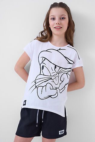PLAYTODAY Комплект трикотажный для девочек: фуфайка (футболка), шорты #1245913