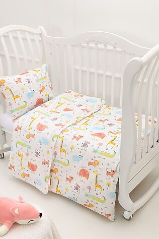 НАТАЛИ КПБ с простыней на резинке арт КПБ-ПР/зверушки-игрушки #878538