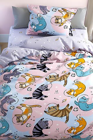 НАТАЛИ КПБ Павлайн FreeDom бязь Коты в Космосе, 1, 5 сп #887735