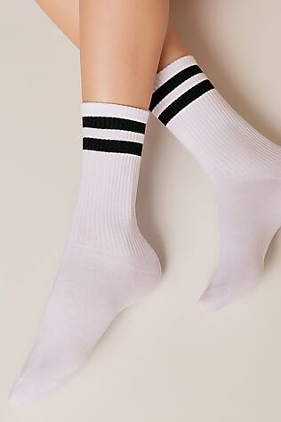 CONTE ELEGANT CONTE ACTIVE Хлопковые носки с яркими полосками из люрекса #970903