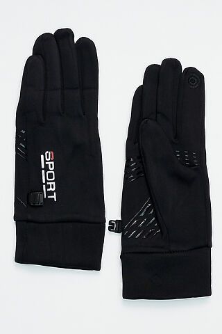 Спортивные перчатки демисезонные женские черного цвета MTFORCE