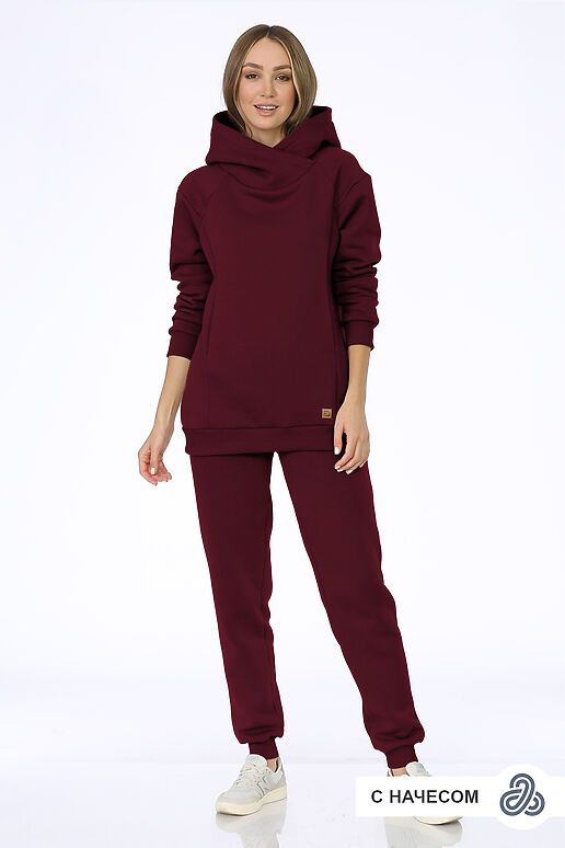Костюм (Брюки+Худи) EZANNA (Бургунди) W1Ks158F4 #1188301 фото 1