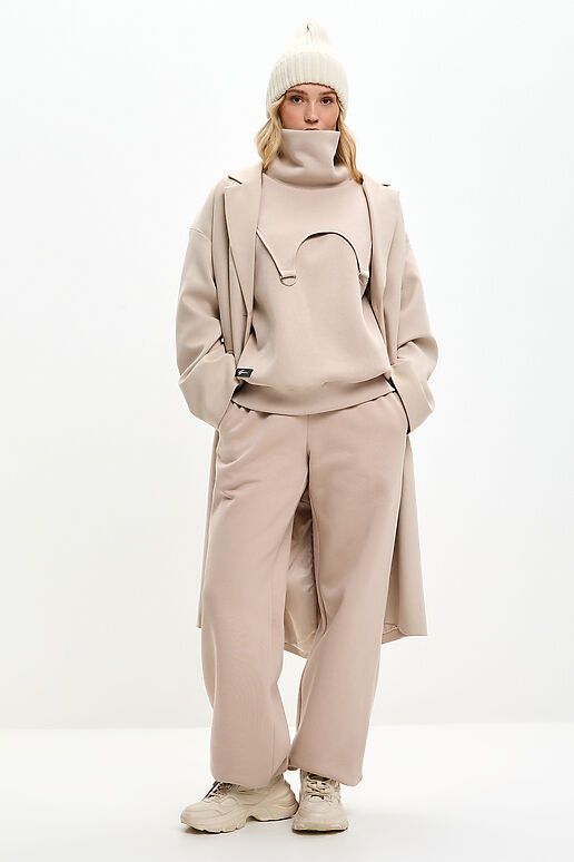 Костюм (Брюки+Свитшот+Снуд) EZANNA (Какао) W1Ks409F4 #1227211 фото 1