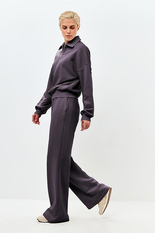 Костюм (Брюки+Свитшот) EZANNA (Антрацит) W1Ks372F3 #1237614 фото 1