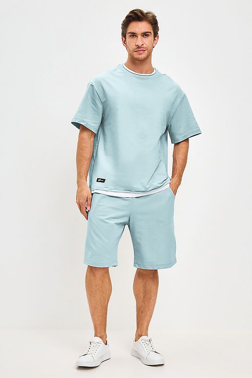 Костюм (Шорты + Свитшот) EZANNA (Снежная мята/белый) M1Ks799F2 #1237936 фото 1