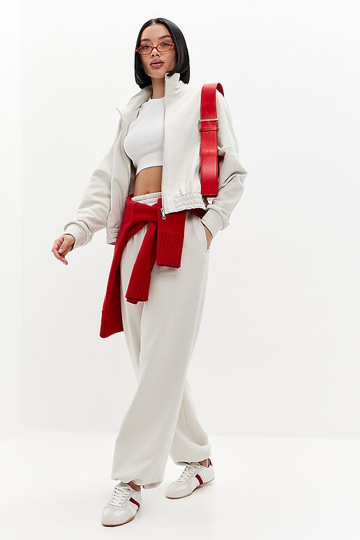 Костюм (Брюки+Толстовка) EZANNA (Жемчужный) W1Ks413F3 #1238077 фото 1