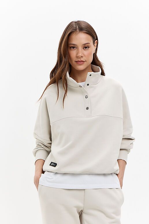 Свитшот с воротом EZANNA (Жемчужный) W1Sv400F3 #1238081 фото 1