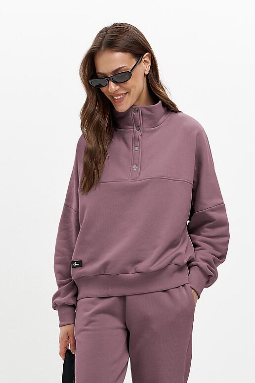 Свитшот с воротом EZANNA (Инжир) W1Sv400F3 #1238084 фото 1