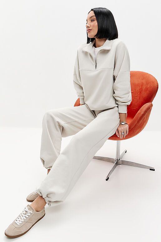 Костюм (Брюки+Худи) EZANNA (Жемчужный) W1Ks406F4 #1238100 фото 1