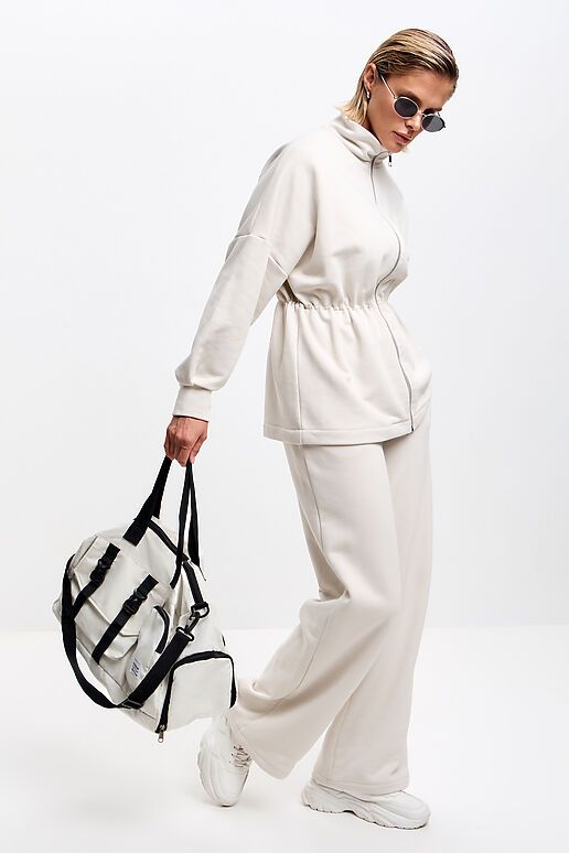 Костюм (Брюки+Толстовка) EZANNA (Жемчужный) W1Ks417F4 #1238621 фото 1