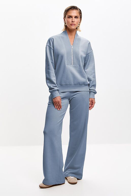 Костюм (Брюки+Свитшот) EZANNA (Туман) W1Ks421F4 #1238808 фото 1