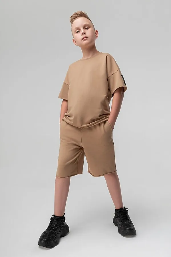 Костюм (Футболка+Шорты) BODO, бежевый - фото 1