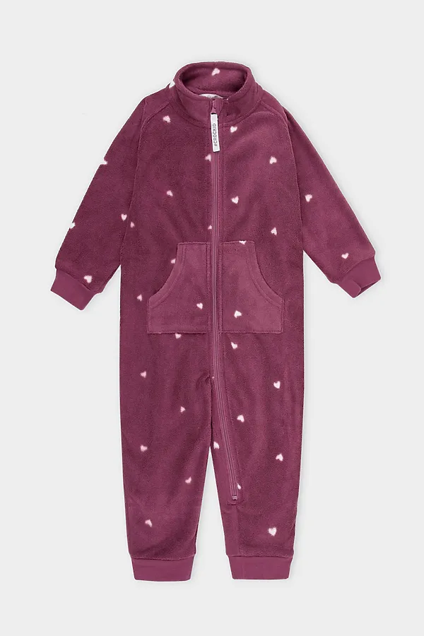 Комбинезон CROCKID, амарант, сердечки - фото 1