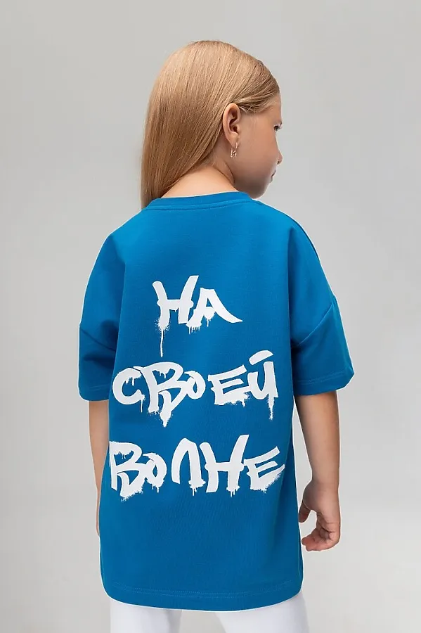 Футболка BODO-S, васильковый (белый) - фото 1