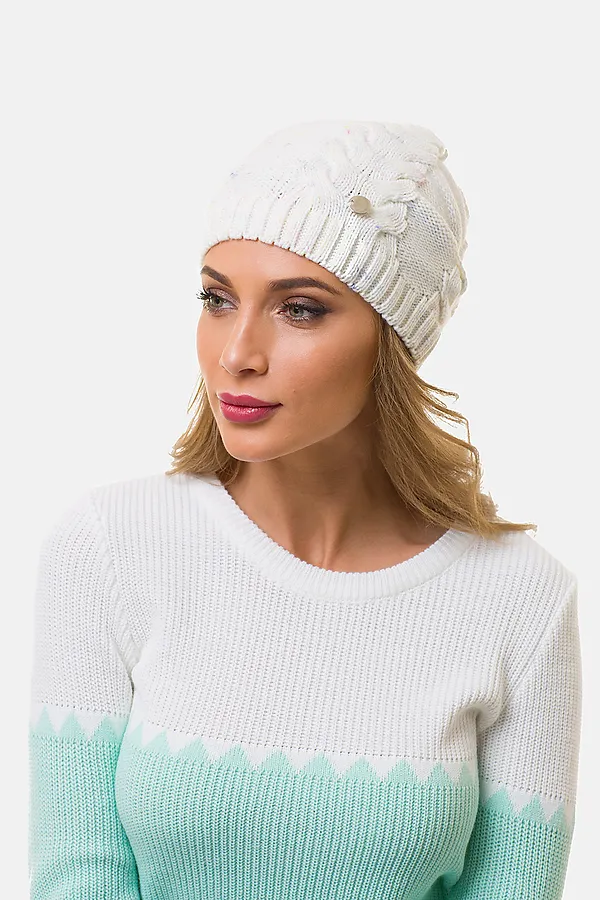 Шапка VAY, молоко - фото 1