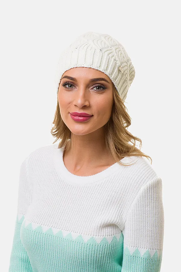 Шапка VAY, молоко - фото 1