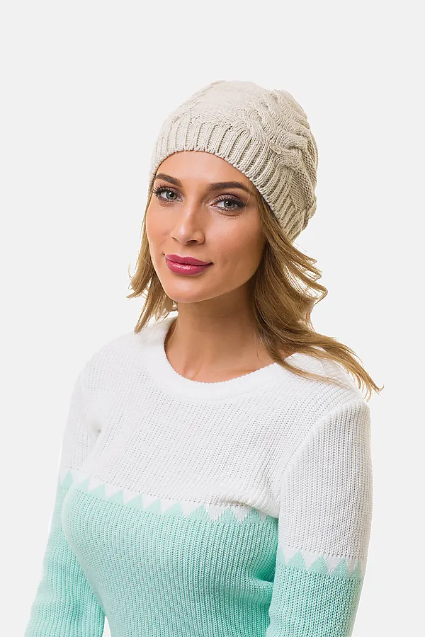 Шапка VAY, светло-бежевый - фото 1