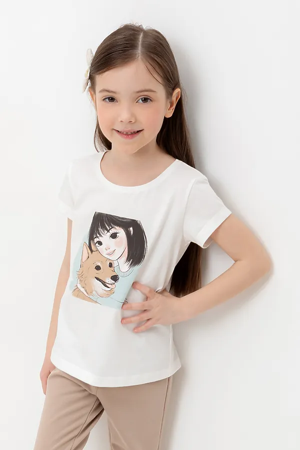 Футболка CROCKID, сахар к489 - фото 1