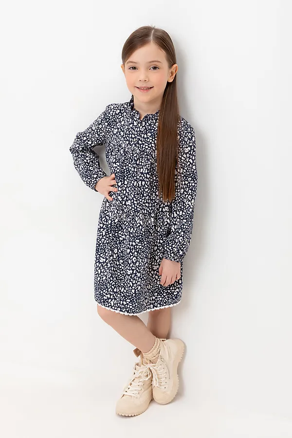 Платье CROCKID, индиго,леопард к489 - фото 1