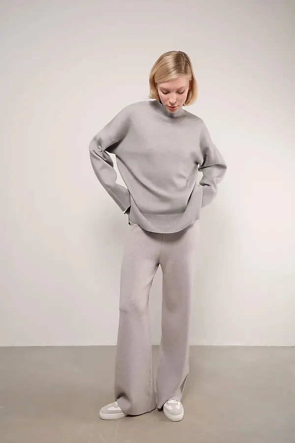 Брюки INCITY, серый меланж - фото 1