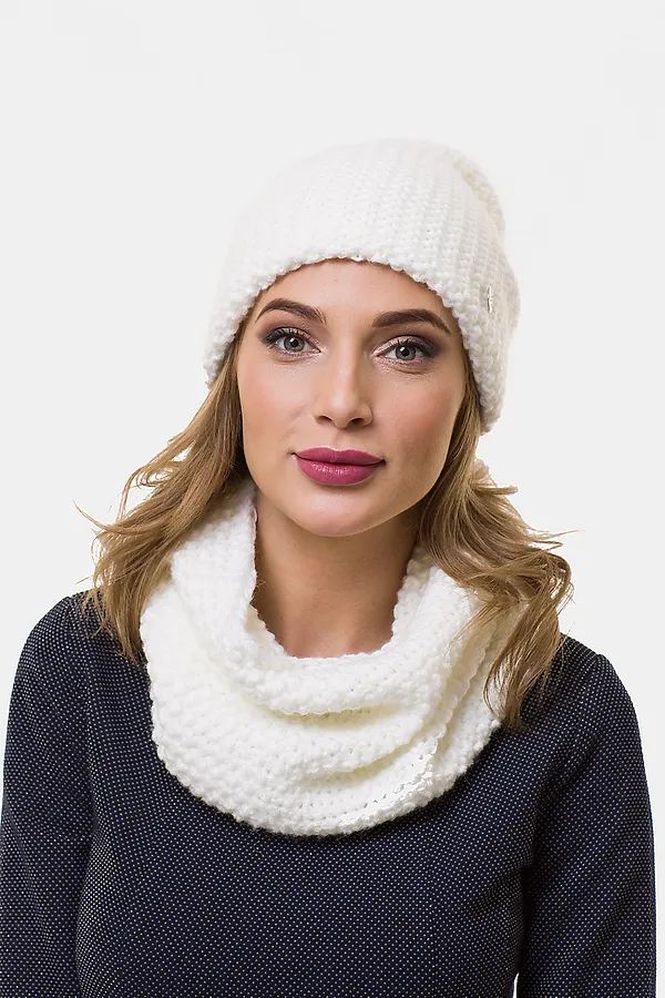 Комплект (Шапка+Снуд) VAY, молоко - фото 1