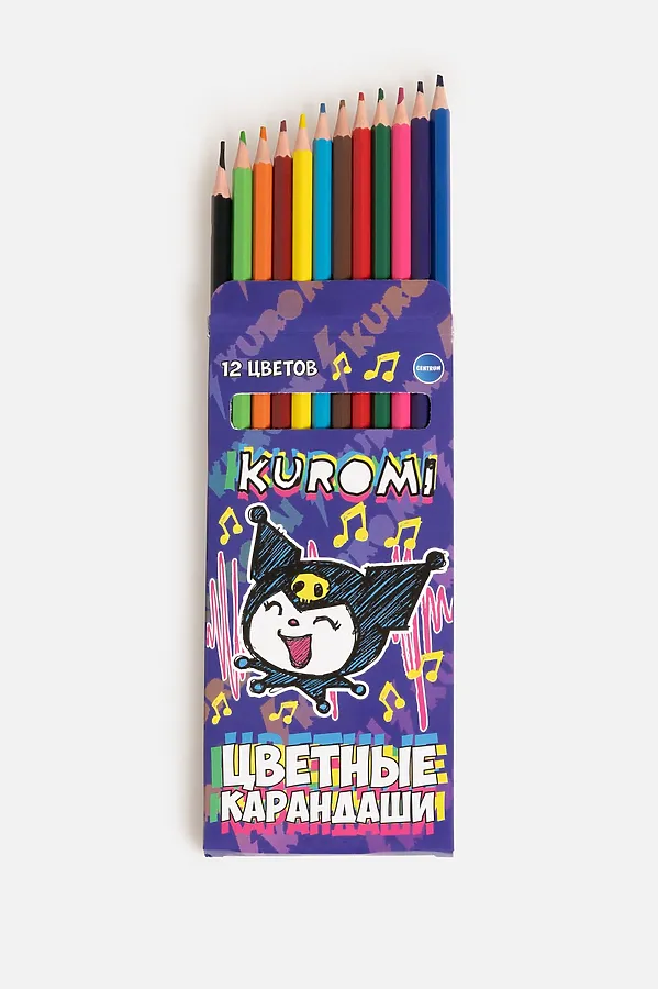 Карандаши цветные 12 цветов ACOOLA, разноцветный - фото 1