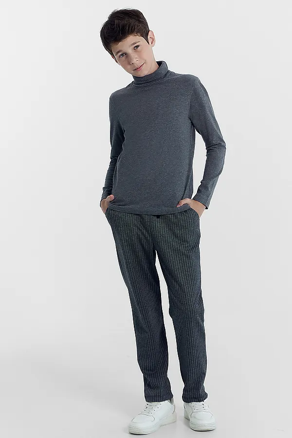 Брюки MARK FORMELLE, елочка серая - фото 1