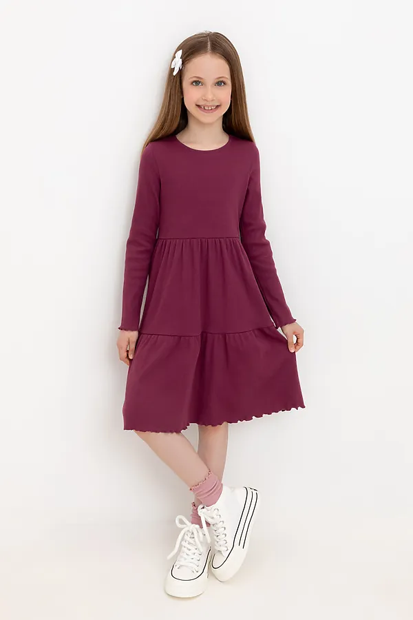 Платье CROCKID, насыщенная клюква к499 - фото 1