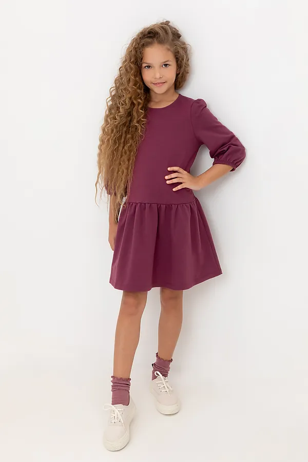 Платье  CROCKID, насыщенная клюква к499 - фото 1