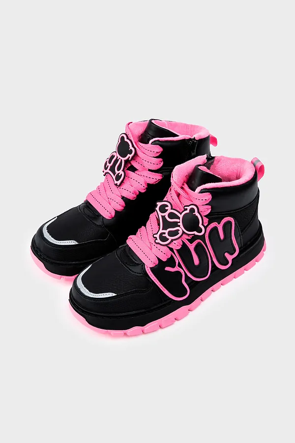 Ботинки PLAYTODAY, черный,фуксия - фото 1
