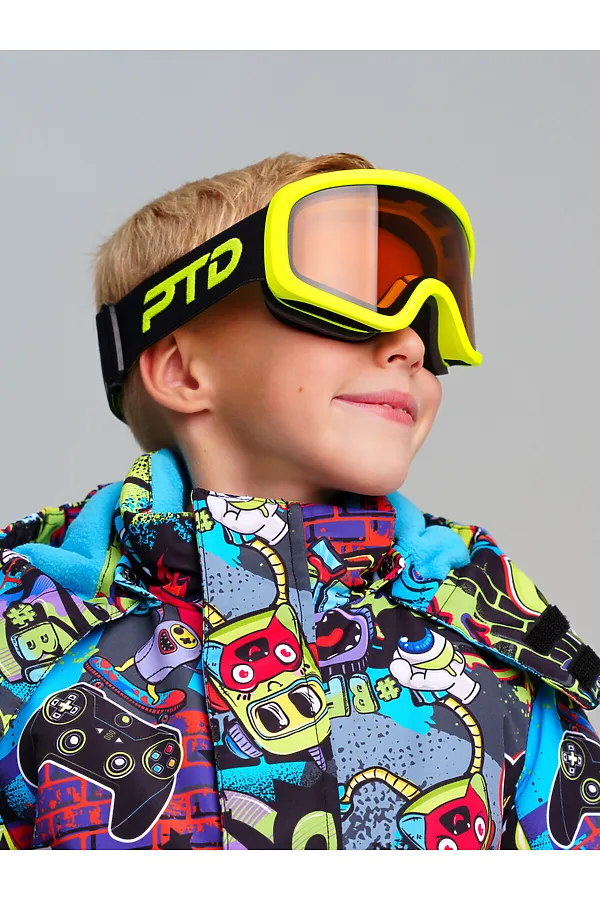 Маска горнолыжная детская PLAYTODAY, жёлтый - фото 1