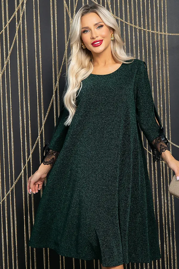 Платье LADY TAIGA, зеленое - фото 1