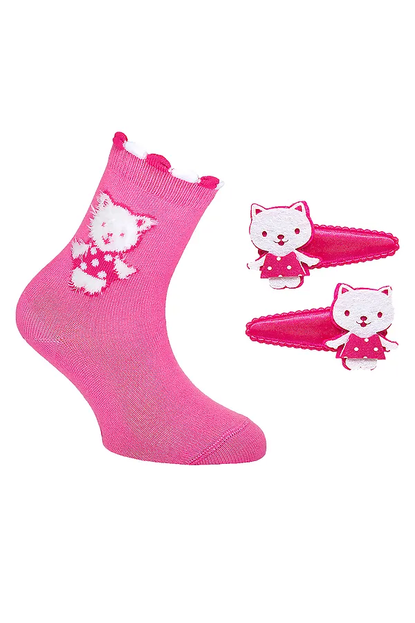 Носки (+ Заколка для волос) CONTE KIDS, розовый - фото 1